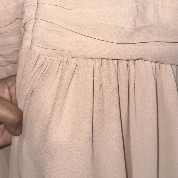 Lulus Thoughts of Hue Blush Surplice Maxi Long Dress Side Split Size Medium NWT - Picture 10 of 10